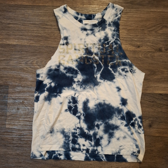 Spiritual Gangster SG Varsity Rocker Tank in Tie Dye. - Picture 6 of 11